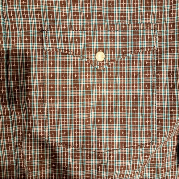 Panhandle Rough Stock long-sleeved Cowboy Western button-up shirt pearl snaps XL - Picture 8 of 9